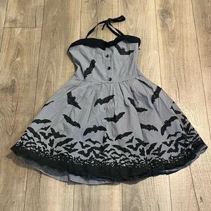 SOURPUSS Spooksville Bats Dress Size XL 1950s Vintage Pinup Rockabilly Goth